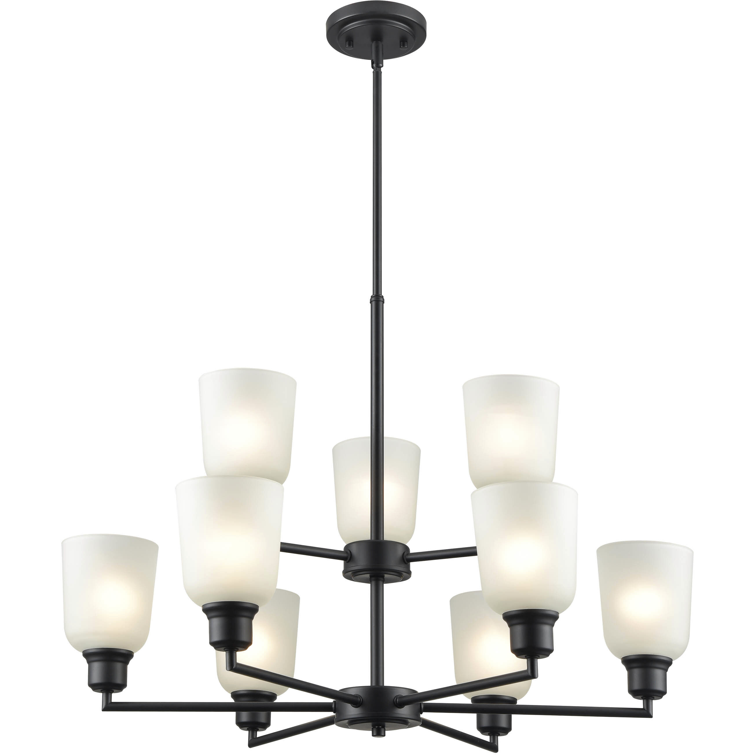 Amberle 9 Light 29.25 inch Matte Black Chandelier Ceiling Light